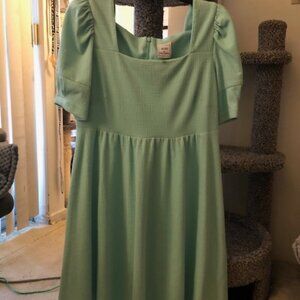 (New) ViVi by Violet Weekend Green Square Neck Dress
